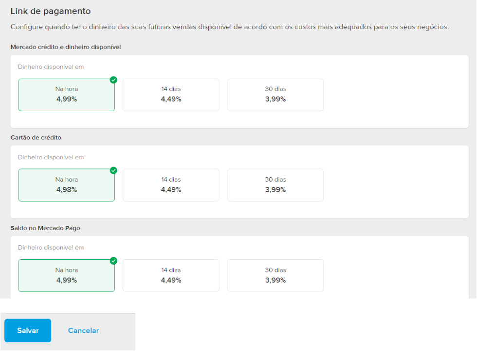 4- Link de pagamento Salvar - Mercado Pago